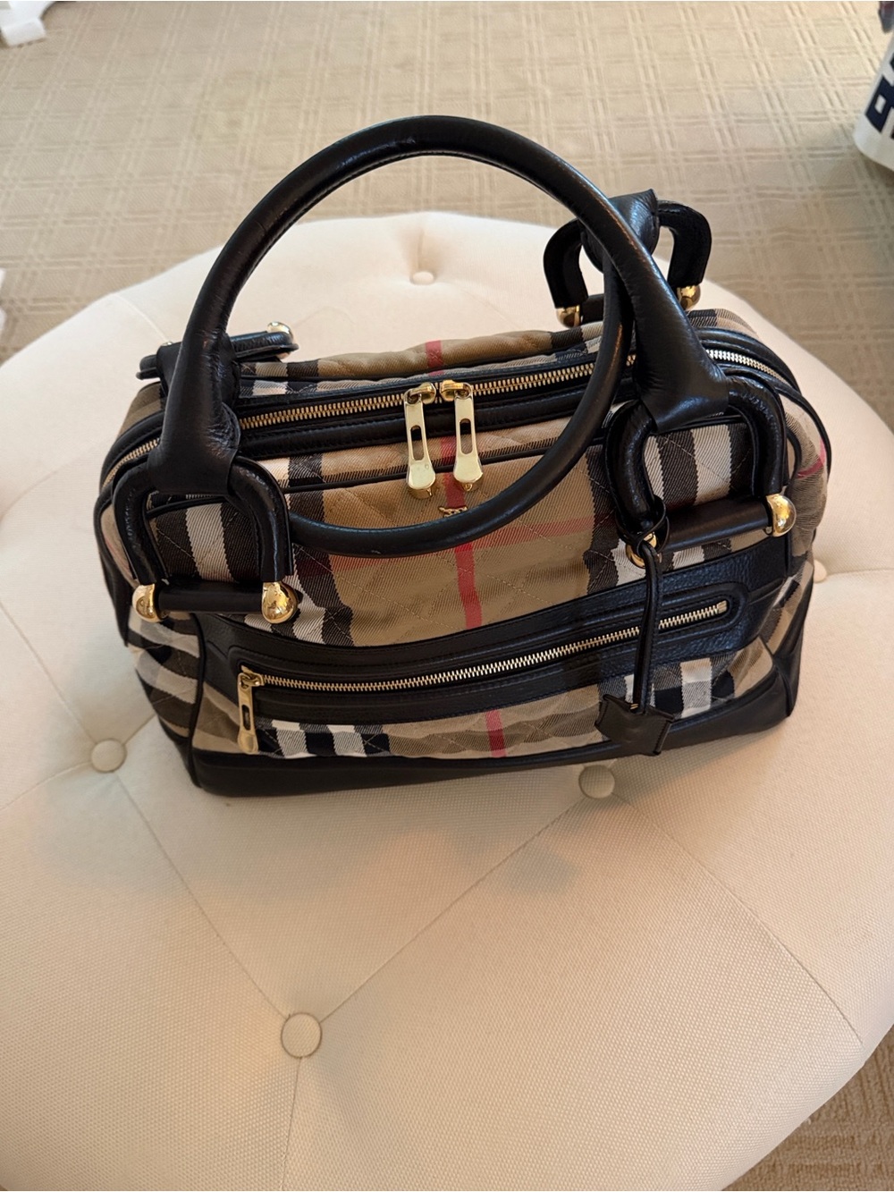 Authentic Burberry Prorsum Brit Quilted Bag.